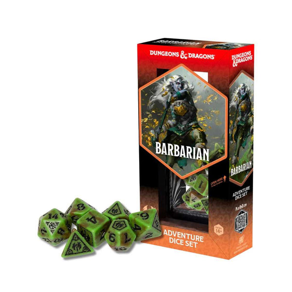 Dungeons & Dragons Adventure Dice Set - Barbarian (Green, Brown) - 1