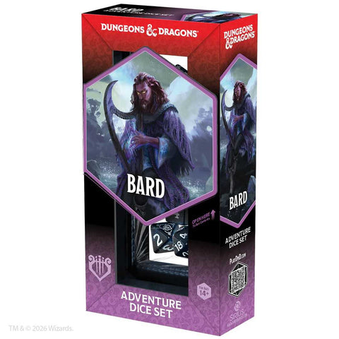 Dungeons & Dragons Adventure Dice Set - Bard (Blue, Black) - Gathering Games