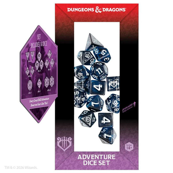 Dungeons & Dragons Adventure Dice Set - Bard (Blue, Black) - 4