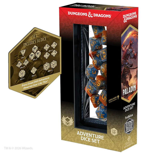 Dungeons & Dragons Adventure Dice Set - Paladin (Orange, Blue) - 4