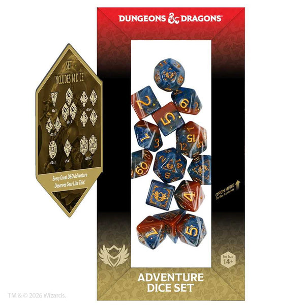 Dungeons & Dragons Adventure Dice Set - Paladin (Orange, Blue) - 3