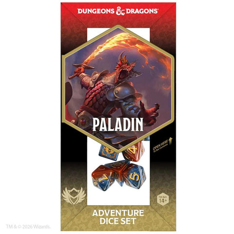Dungeons & Dragons Adventure Dice Set - Paladin (Orange, Blue) - Gathering Games