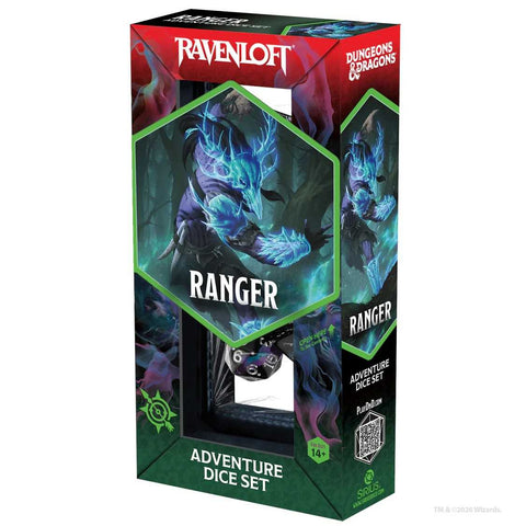 Dungeons & Dragons Adventure Dice Set - Ranger (Black, Blue) - Gathering Games