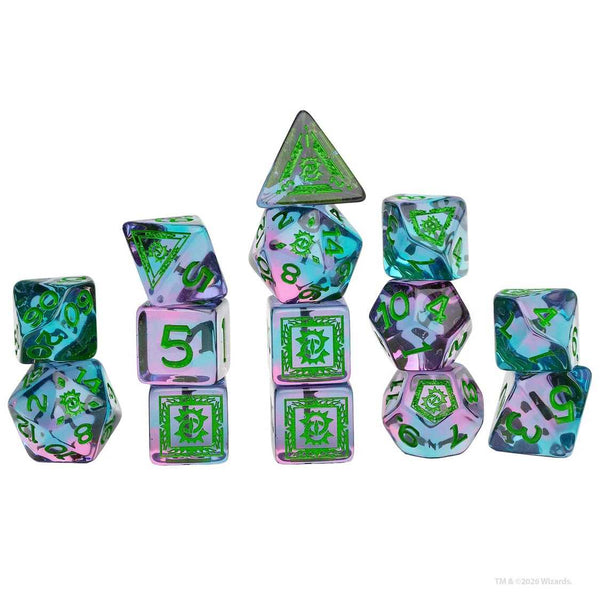 Dungeons & Dragons Adventure Dice Set - Warlock (Purple, Green) - 3