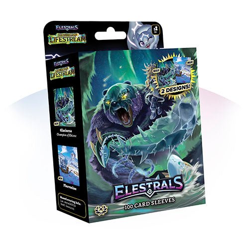 Elestrals TCG: Divine Champions - Lifestream Glaciursa Champion of Khione Card Sleeves 100pk - Gathering Games