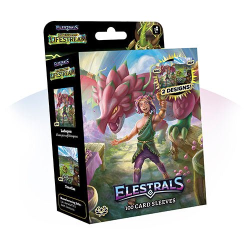 Elestrals TCG: Divine Champions - Lifestream Ladogon Champion of Dionysus Card Sleeves 100pk - Gathering Games