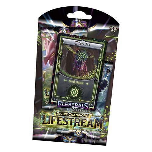 Elestrals TCG: Divine Champions - Lifestream Reverse Stellar Teratlas Blister Pack - Gathering Games