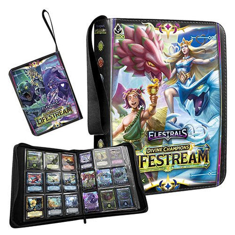 Elestrals TCG: Divine Champions - Lifestream Zippered Premium Binder - Gathering Games