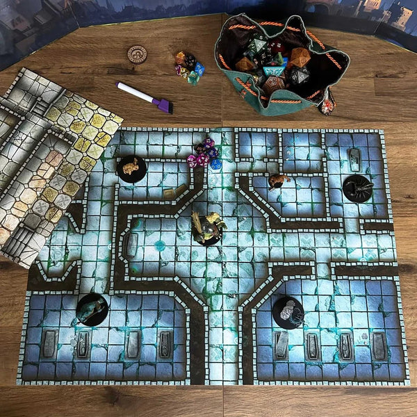 Essential RPG Battle Maps - Dungeon Set. 6 Wet/Dry Erase Battle Maps - 4