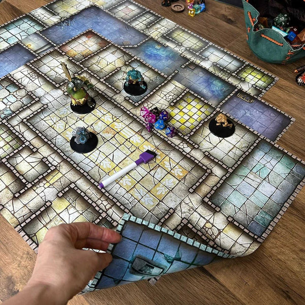 Essential RPG Battle Maps - Dungeon Set. 6 Wet/Dry Erase Battle Maps - 5