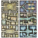 Essential RPG Battle Maps - Dungeon Set. 6 Wet/Dry Erase Battle Maps - 3