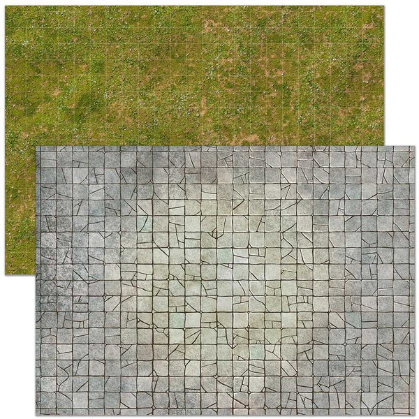 Essential RPG Battle Maps - Starter Set. 6 Plain Wet/Dry Erase Battle Maps - 4
