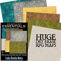 Essential RPG Battle Maps - Starter Set. 6 Plain Wet/Dry Erase Battle Maps - 1
