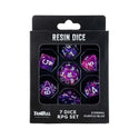 FanRoll: Eternal Purple/Blue Resin 7-Dice Set - 2