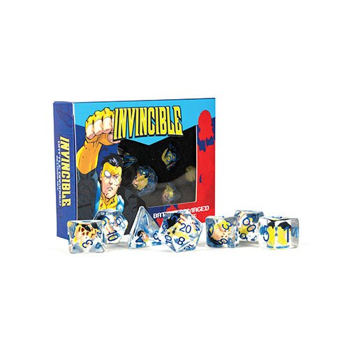 FanRoll: Invincible Blood Damaged Resin Poly Dice Set - Gathering Games