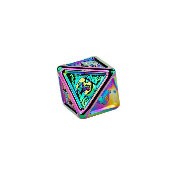 FanRoll Mystery Misfit Mini Metal Polyhedral Dice Set Display - 5