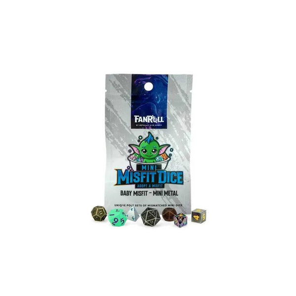 FanRoll Mystery Misfit Mini Metal Polyhedral Dice Set Display - 1