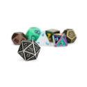 FanRoll Mystery Misfit Mini Metal Polyhedral Dice Set Display - 3