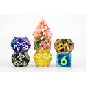 FanRoll Mystery Misfit Sharp Edge Resin Polyhedral Dice Set Display - 3