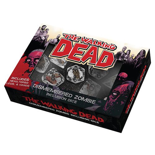 FanRoll: The Walking Dead Dismembered Zombie Resin Poly Dice Set - Gathering Games
