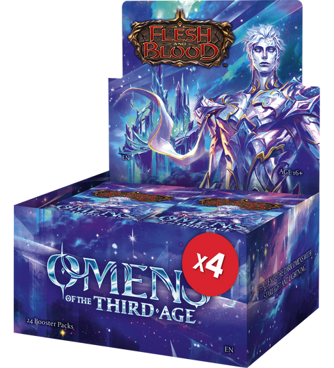 Flesh and Blood TCG: Omens of the Third Age Sealed Case (4 Booster Boxes) - Gathering Games