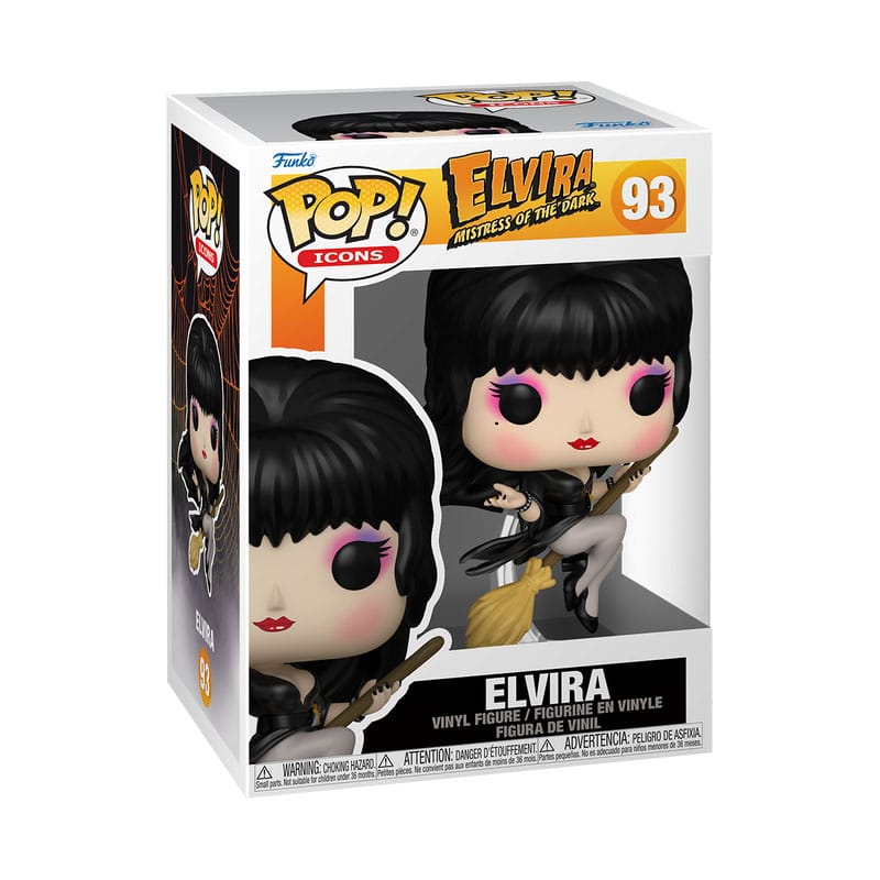 Funko POP! Icons 93: Elvira: Mistress of the Dark - Elvira on a Broom - Gathering Games