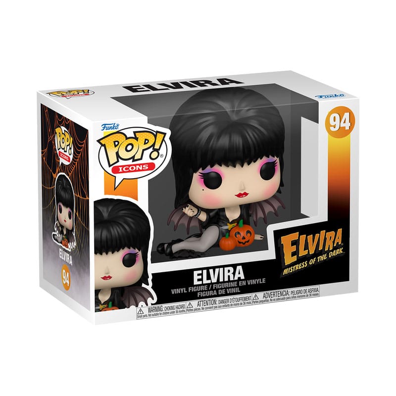 Funko POP! Icons 94: Elvira: Mistress of the Dark - Elvira with Pumpkins - Gathering Games