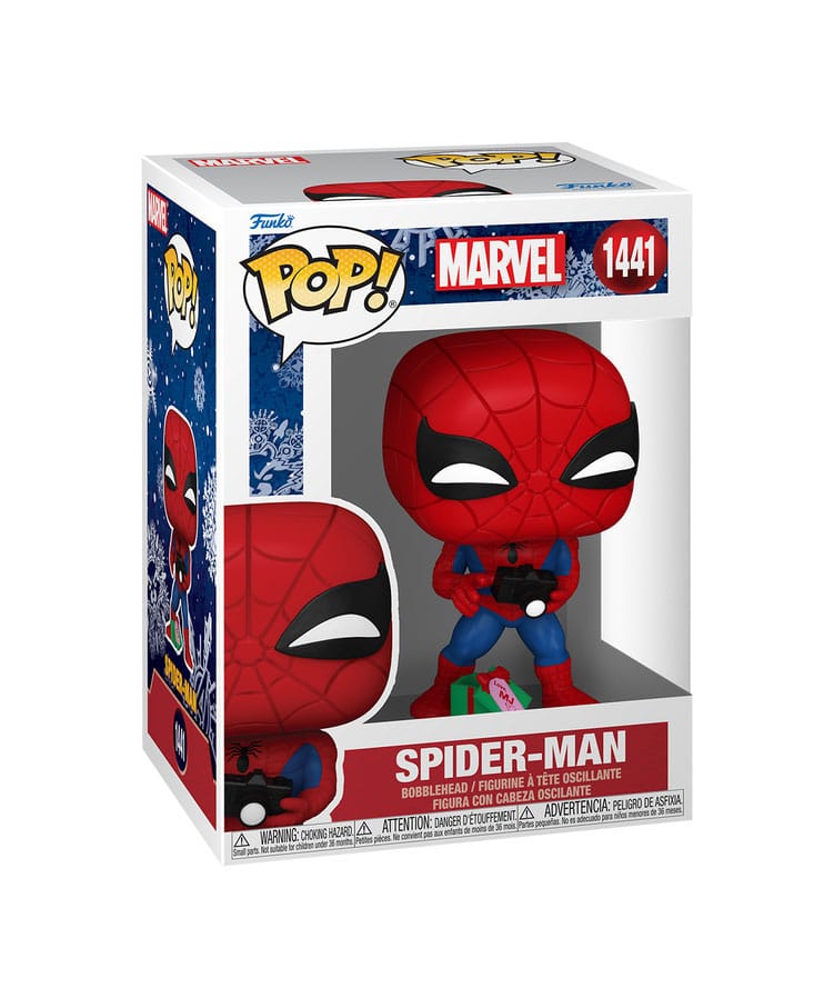 Funko Pop! Marvel Holiday Vinyl: Spider - Man POP! Spiderman with Open Gift - Gathering Games