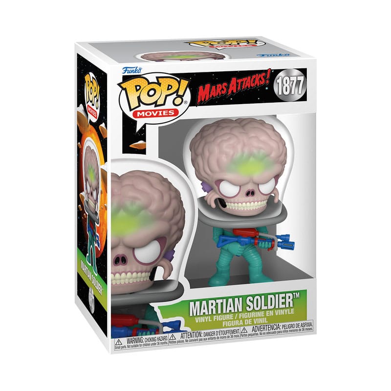 Funko Pop! Movies Vinyl: Mars Attacks POP! Figure Alien Soldier with Atomic Ray Gun - Gathering Games