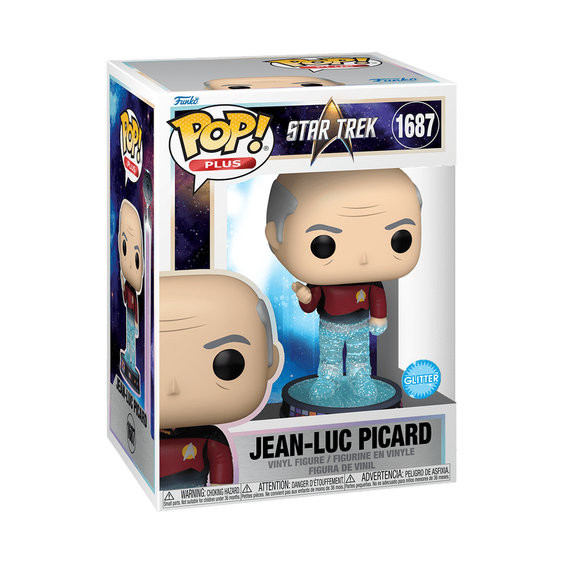 Funko POP! Plus Movies 1687: Star Trek - Jean - Luc Picard on Transporter (Glitter) - Gathering Games