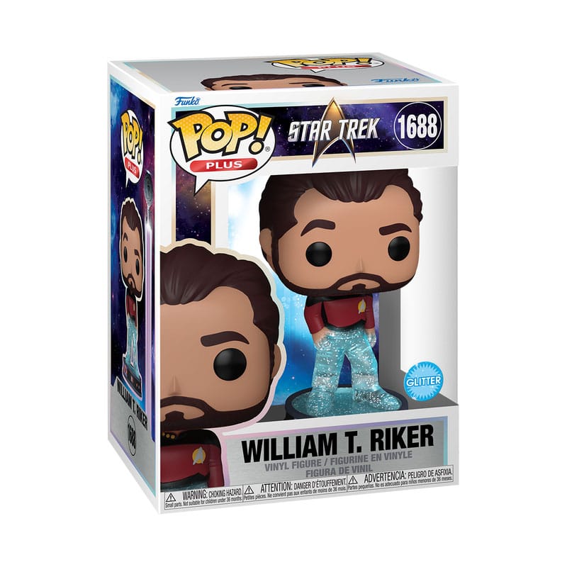 Funko POP! Plus Movies 1688: Star Trek - William T. Riker on Transporter (Glitter) - Gathering Games