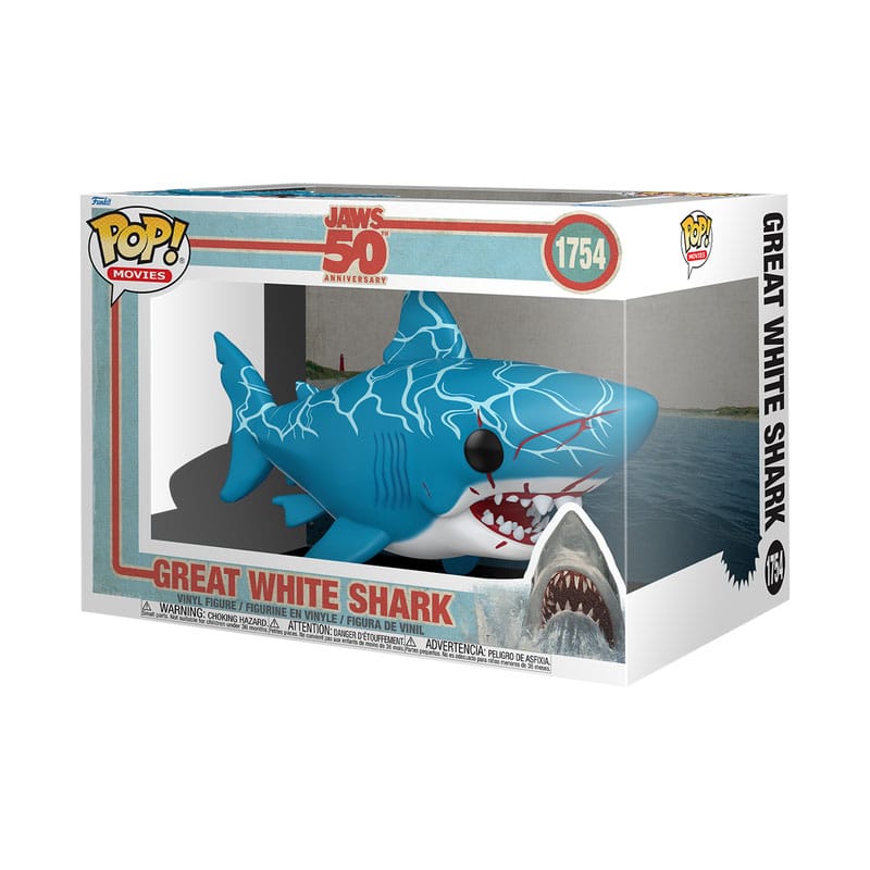 Funko Pop! Super - sized Movies 1754: Jaws 50th Anniversary - Great White Shark - Gathering Games