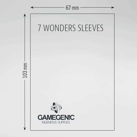 Gamegenic - 7 Wonders Board Game Sleeves - Clear Matte (100 count) - Gathering Games