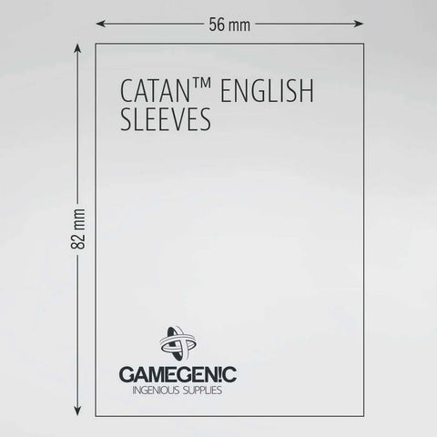 Gamegenic - CATAN English Board Game Sleeves - Clear (100 count) - Gathering Games