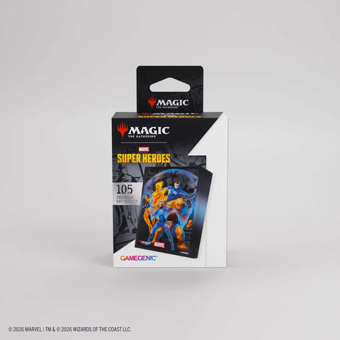 Gamegenic - Magic: The Gathering Marvel Super Heroes Premium Art Sleeves - The Fantastic Four - Gathering Games