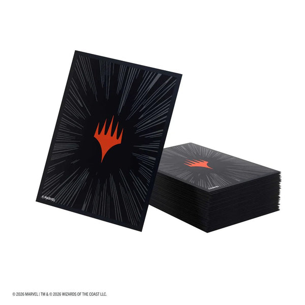 Gamegenic - Magic: The Gathering Marvel Super Heroes Premium Double Sleeving Pack 100 -  Comic Burst Black - 4
