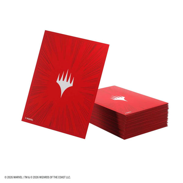 Gamegenic - Magic: The Gathering Marvel Super Heroes Premium Double Sleeving Pack 100 -  Comic Burst Red - 4