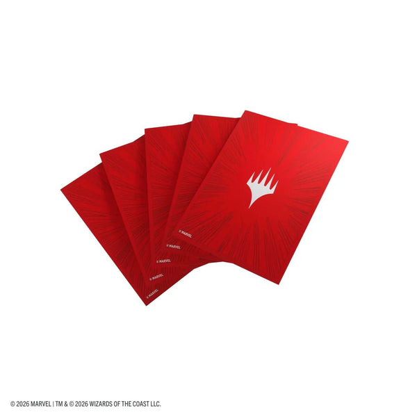 Gamegenic - Magic: The Gathering Marvel Super Heroes Premium Double Sleeving Pack 100 -  Comic Burst Red - 3