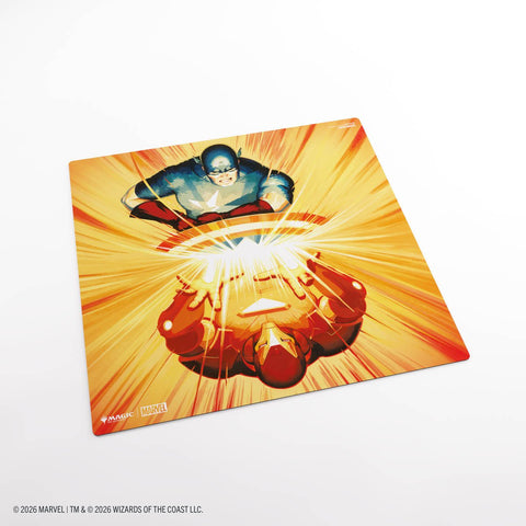 Gamegenic - Magic: The Gathering - Marvel Super Heroes Prime 2-Player Playmat - Iron Man / Captain America - Gathering Games