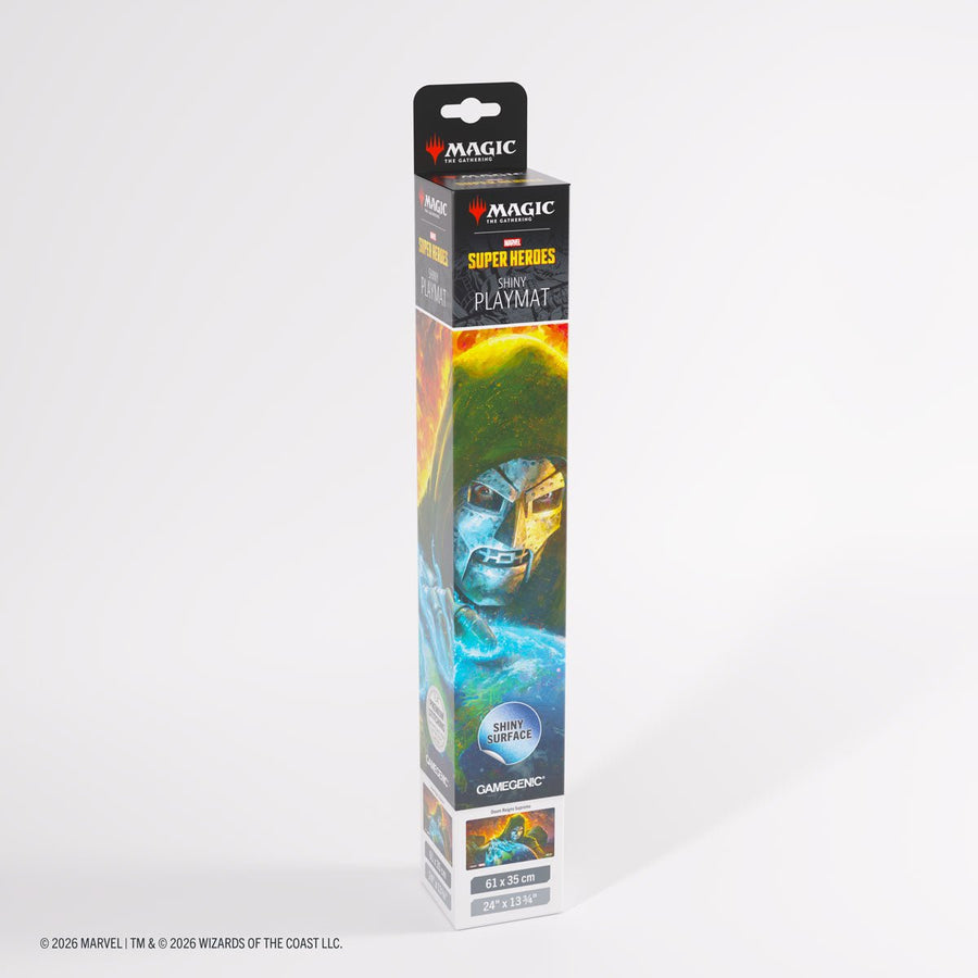 Gamegenic - Magic: The Gathering Marvel Super Heroes Shiny Playmat - Doom Reigns Supreme - Gathering Games