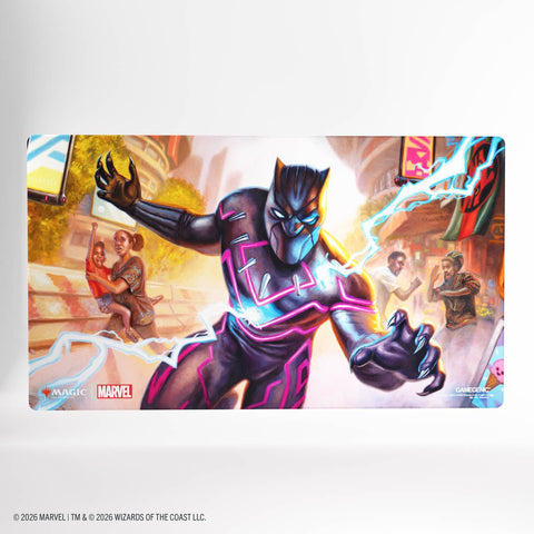 Gamegenic - Magic: The Gathering Marvel Super Heroes Shiny Playmat - Striking Black Panther - Gathering Games