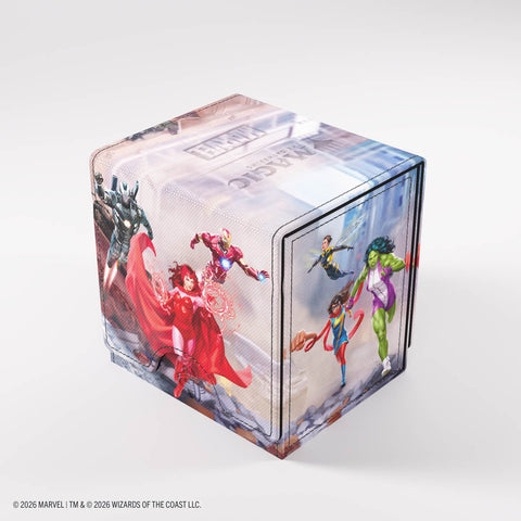 Gamegenic - Magic: The Gathering Marvel Super Heroes Sidekick PRO 100+ XL Deck Box - Marvel Super Heroes - Gathering Games
