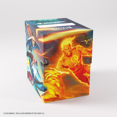 Gamegenic - Magic: The Gathering Marvel Super Heroes Soft Dynacrate 100+ XL Deck Box - Fantastic Four Unleashed - Gathering Games