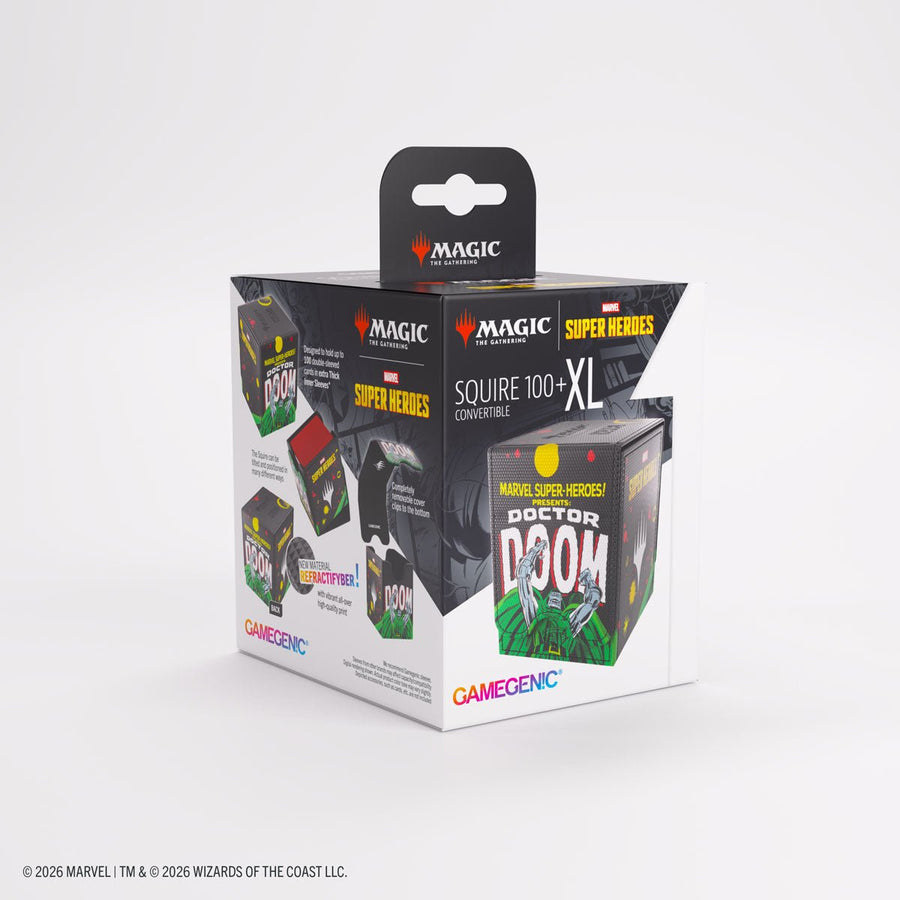 Gamegenic - Magic: The Gathering Marvel Super Heroes Squire 100+ XL Deck Box - Doctor Doom - Gathering Games
