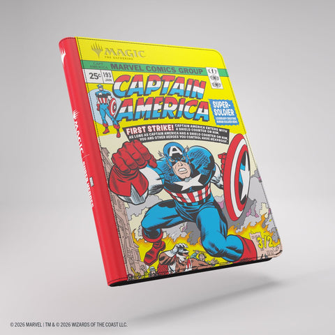 Gamegenic - Magic: The Gathering Marvel Super Heroes Zip-Up 18-Pocket Album - Captain America/Black Panther - Gathering Games