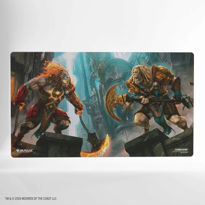 Gamegenic - Magic: The Gathering Reality Fracture Shiny Playmat - Ajani, Path of Vengeance/Ajani, Counterattack Leader - Gathering Games