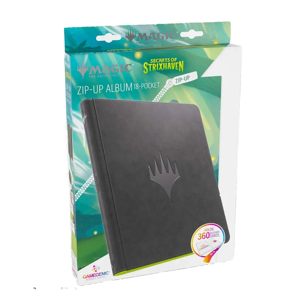 Gamegenic - Magic: The Gathering Secrets of Strixhaven Prime 18-Pocket Zip-Up Album  - Black/Green - 1