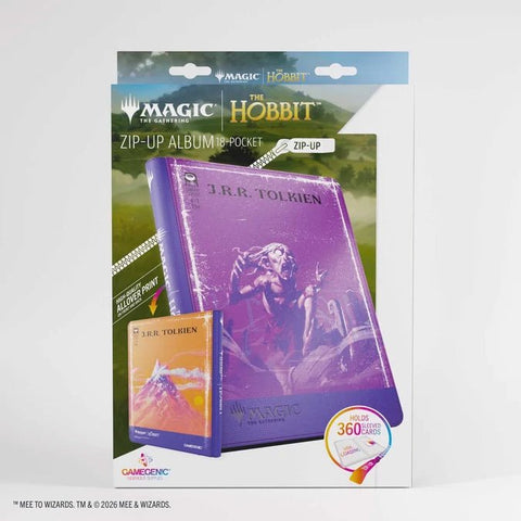 Gamegenic - Magic: The Gathering The Hobbit 18-Pocket Zip-Up Album - Gollum, Riddle Master/The Lonely Mountain - Gathering Games