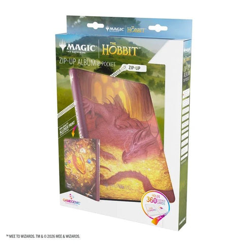 Gamegenic - Magic: The Gathering The Hobbit 18-Pocket Zip-Up Album - Smaug's Mox Amber - Gathering Games