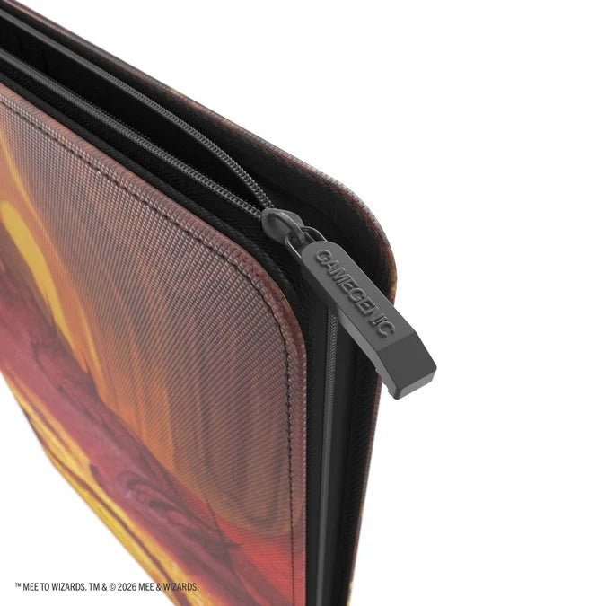 Gamegenic - Magic: The Gathering The Hobbit 18-Pocket Zip-Up Album - Smaug's Mox Amber - Gathering Games
